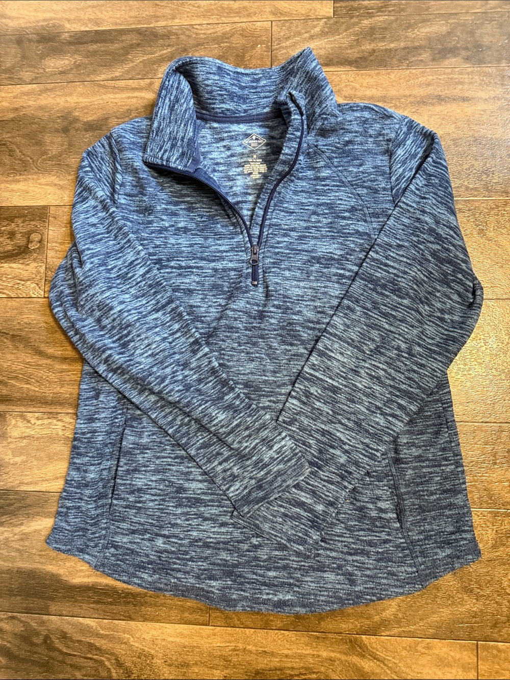 St. John's Bay Heathered Navy Quarter-Zip Pullover